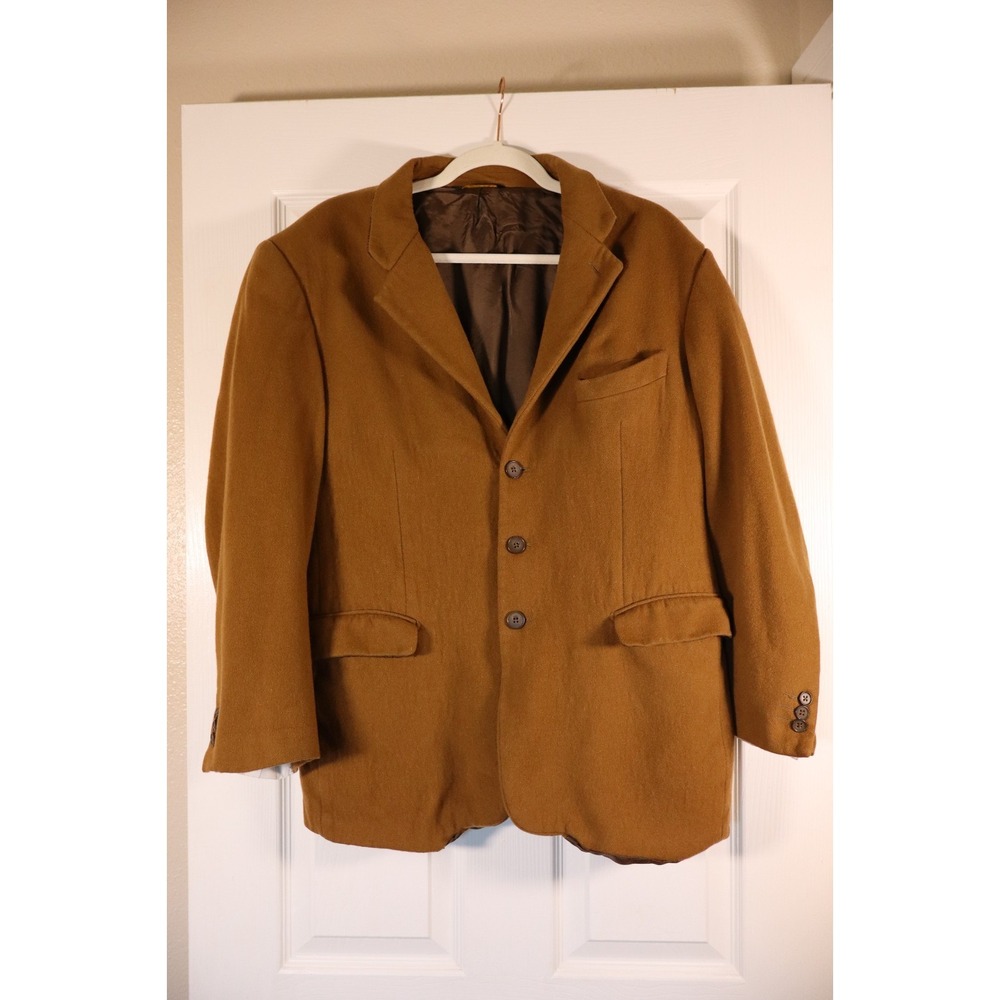 Louis Dell'Olio Womens Medium Ital. Cashmere Blazer 3 Button Notch Lapel Vintage